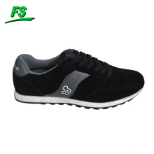 black suede leisure running shoes